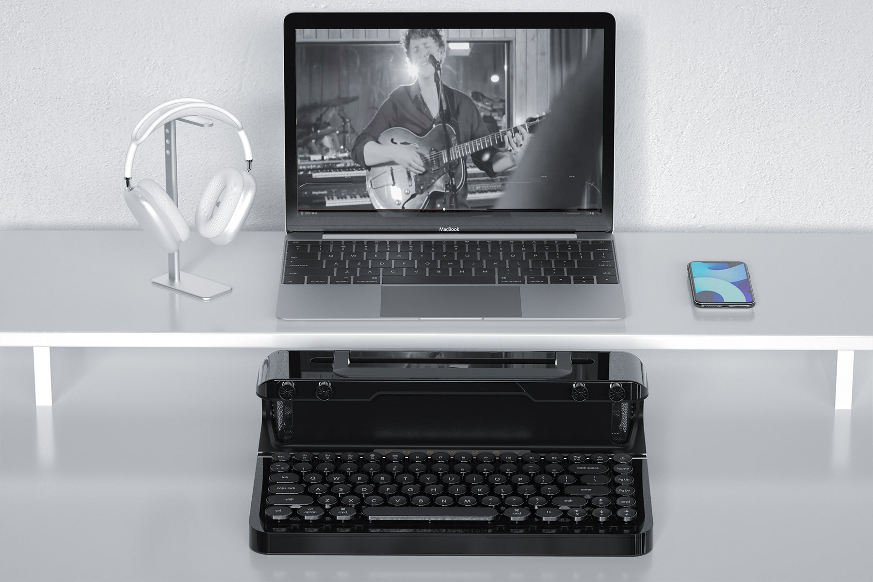 Rocksete-World's First Mechanical Keyboard With HIFI Speakers (Black)